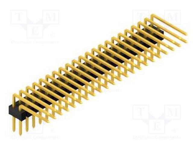 Connector: pin strips; pin header; male; PIN: 44; 2.54mm; THT; 2x22