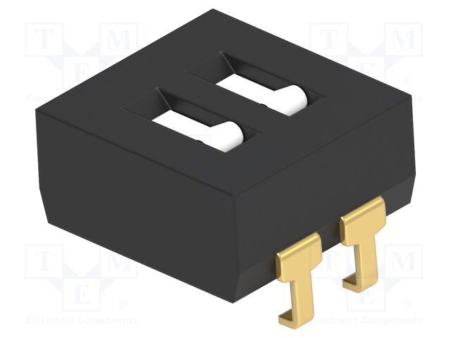 Switch: DIP-SWITCH; Poles number: 2; OFF-ON; 0.025A/24VDC; Pos: 2