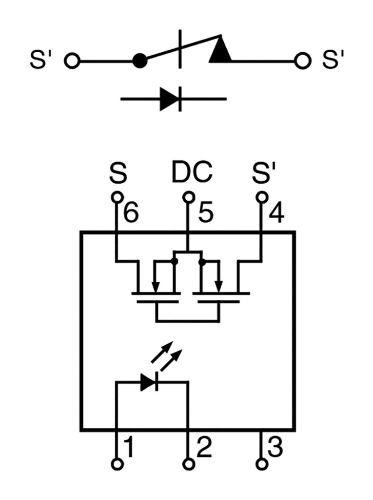 Relay: solid state; SPST-NC; Icntrl max: 50mA; 150mA; 20Ω; SMD6