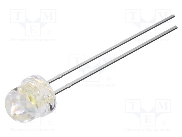 LED; white; 5mm; 7000mcd; 60°; Front: convex; 2.9VDC; No.of term: 2