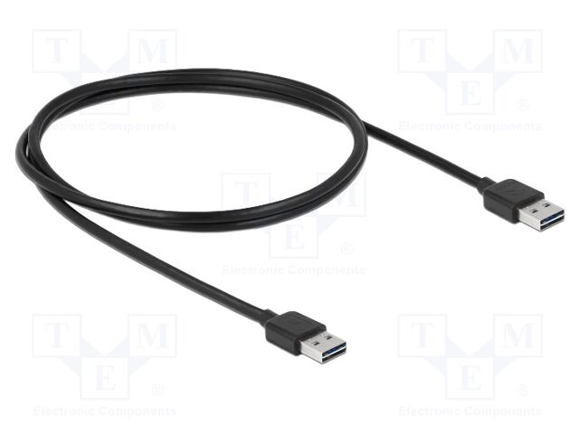 Cable; USB 2.0; USB A plug double sided,both sides; gold-plated