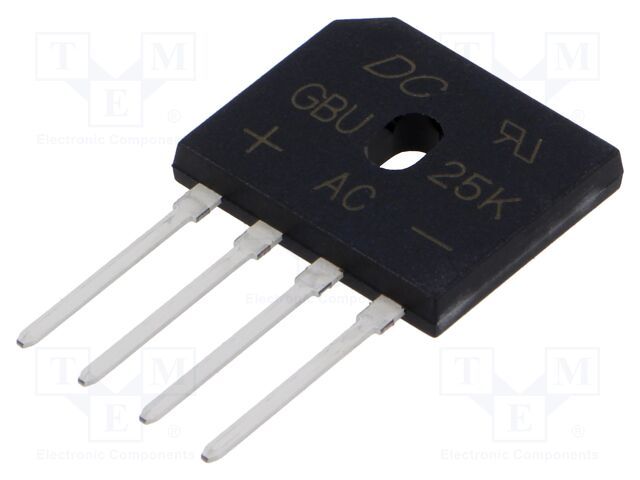 Bridge rectifier: single-phase; Urmax: 800V; If: 25A; Ifsm: 350A