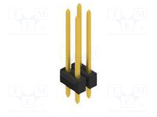Connector: pin strips; pin header; male; PIN: 4; 2.54mm; THT; 2x2