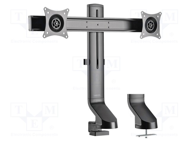 Monitor holder; 7kg; 17÷27"; Arm len: 327mm; for two monitors