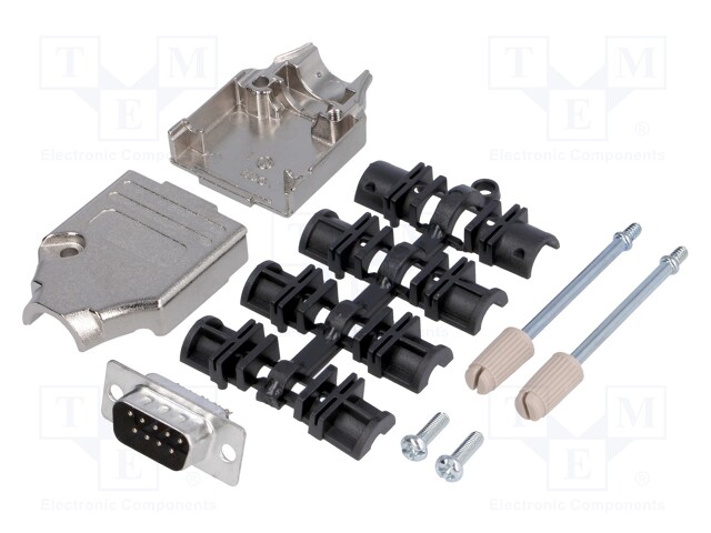 D-Sub; PIN: 9; plug; male; turned contacts; straight; soldering