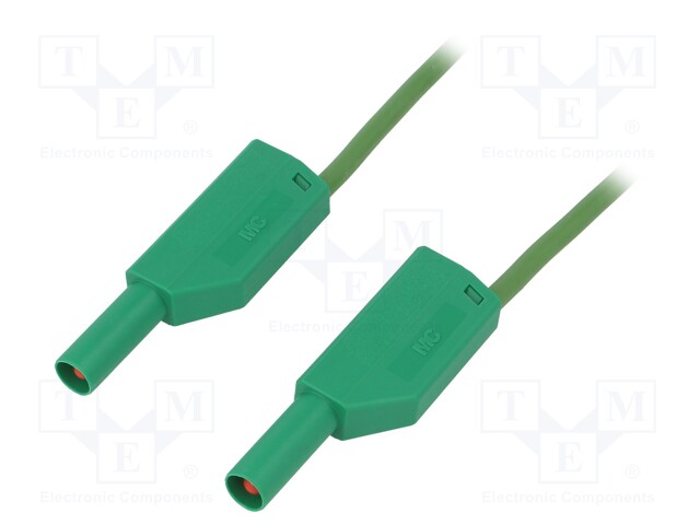 Test lead; silicone; 2m; green; 19A; 1kV; Cond.cross sec: 1mm2