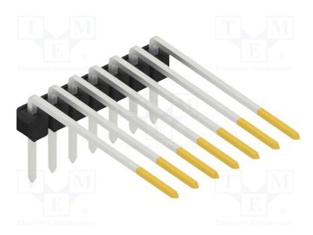 Connector: pin strips; pin header; male; PIN: 7; 2.54mm; THT; 1x7