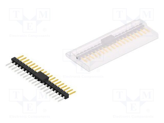Connector: pin strips; pin header; male; PIN: 19; 2.54mm; SMT; 1x19
