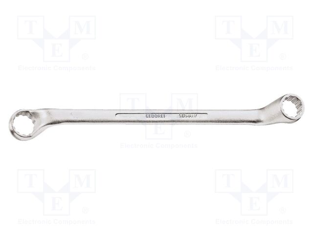 Wrench; box; 8mm,9mm; tool steel; L: 190mm; Plating: chromium