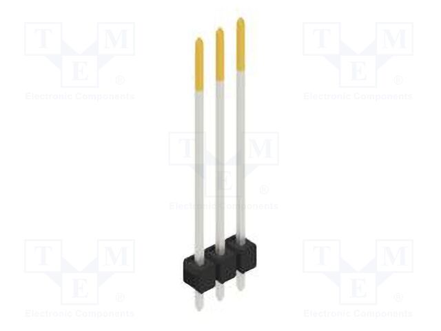 Connector: pin strips; pin header; male; PIN: 3; 2.54mm; THT; 1x3