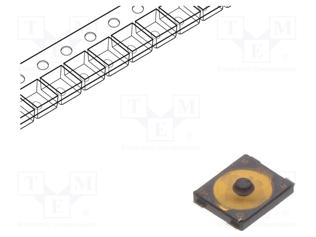 Microswitch TACT; SPST; Pos: 2; 0.02A/15VDC; SMT; none; 1.6N; 0.65mm