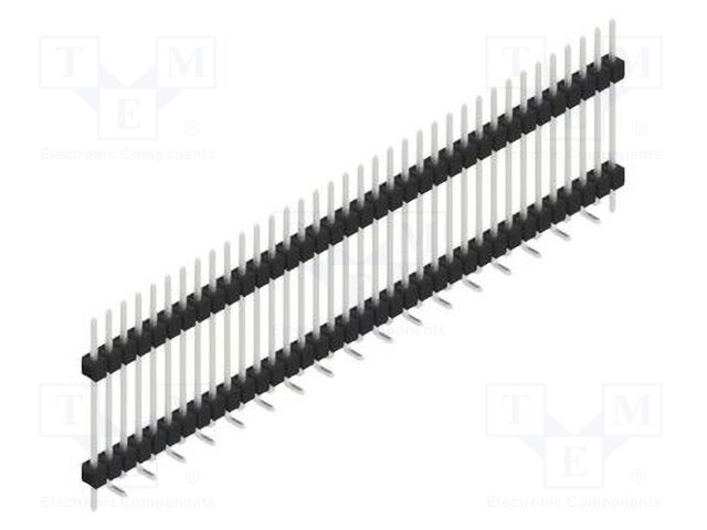 Connector: pin strips; pin header; male; PIN: 36; 2.54mm; SMT; 1x36