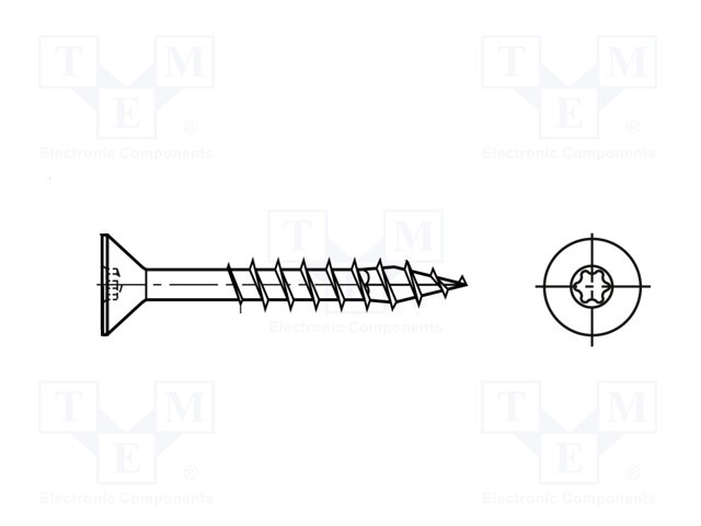 Screw; for wood; BN: 20184