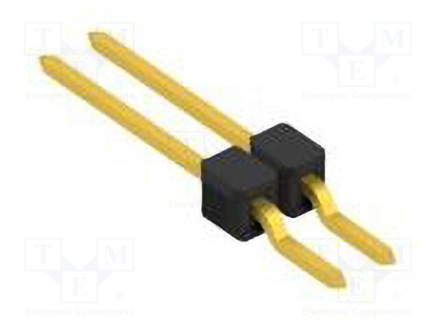 Connector: pin strips; pin header; male; PIN: 2; 2.54mm; SMT; 1x2