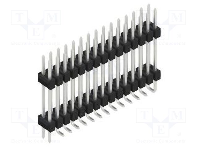 Connector: pin strips; pin header; male; PIN: 30; 2.54mm; SMT; 2x15