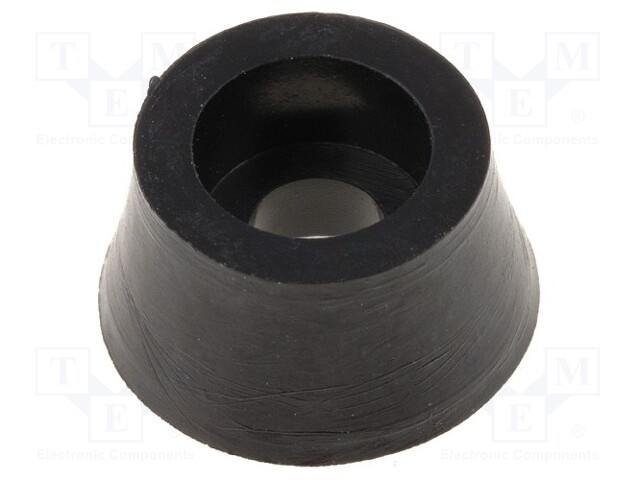 Foot; black; polyetylene; A: 11mm; B: 8.8mm; C: 6mm; E: 5.7mm; D: 3.5mm