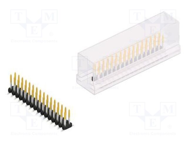 Connector: pin strips; pin header; male; PIN: 32; 2mm; SMT; 2x16