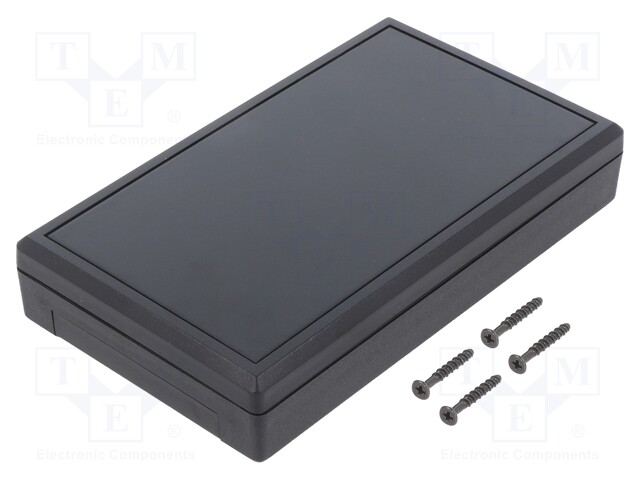 Enclosure: desktop; TENCLOS FLAT; X: 85mm; Y: 145mm; Z: 27mm; ABS