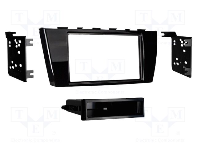 Radio frame; Mitsubishi; 2 DIN; black gloss