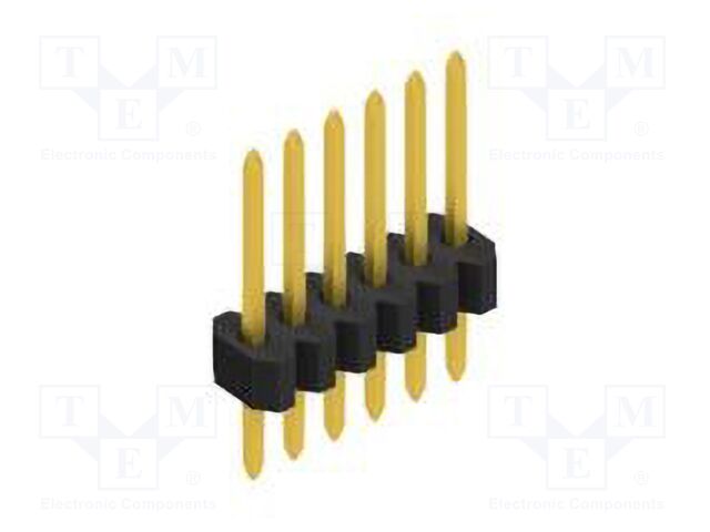 Connector: pin strips; pin header; male; PIN: 6; 1.27mm; THT; 1x6