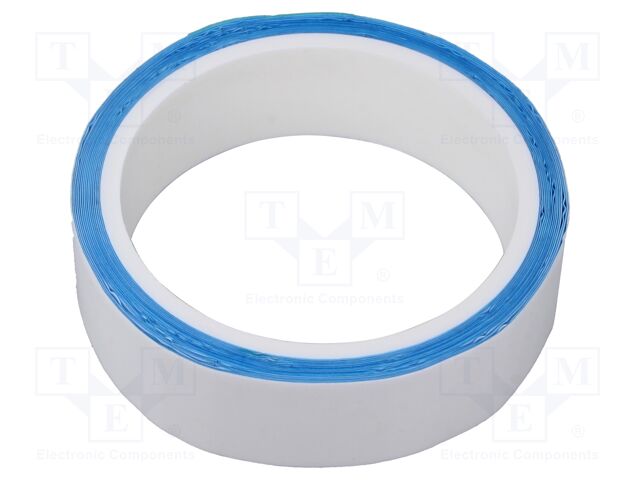 Tape: heat transfer; W: 25mm; L: 5m; Thk: 0.25mm; 0.6W/mK; white