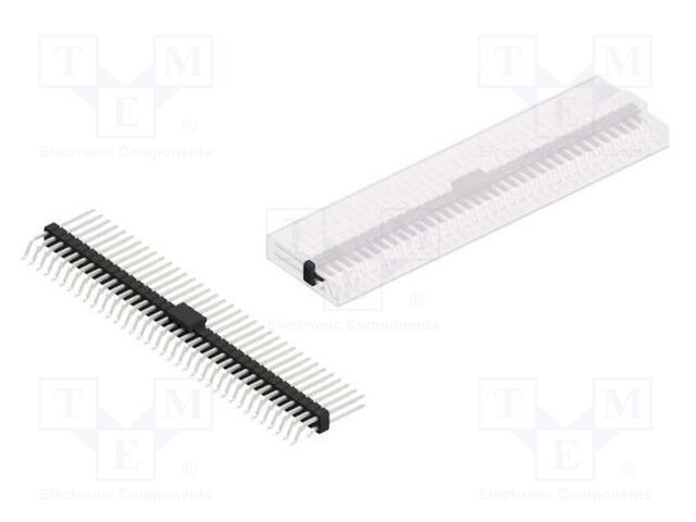 Connector: pin strips; pin header; male; PIN: 72; 2.54mm; SMT; 2x36
