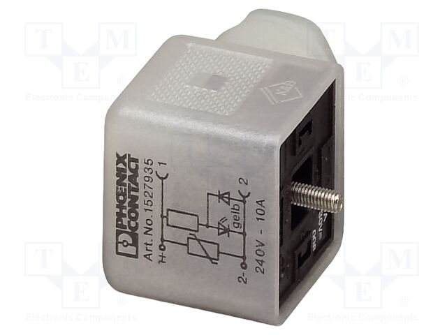 Connector: valve connector; plug; form A; female; PIN: 3