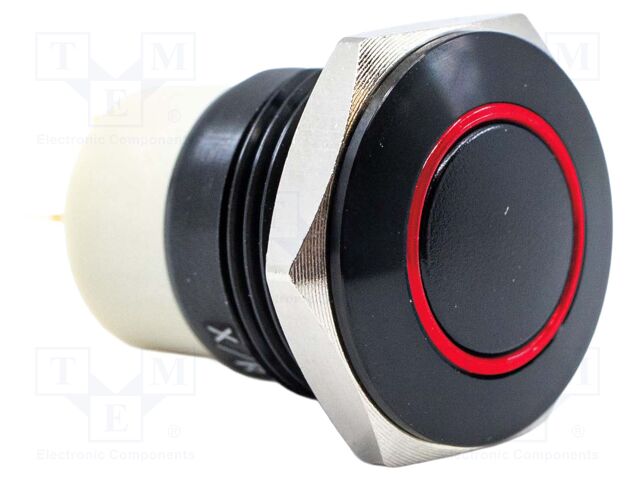 VANDAL RESISTANT SW, SPST, 2A, 36V, RED