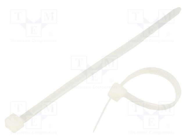 Cable tie; L: 100mm; W: 3.6mm; polyamide; natural; 300pcs; UL94V-2