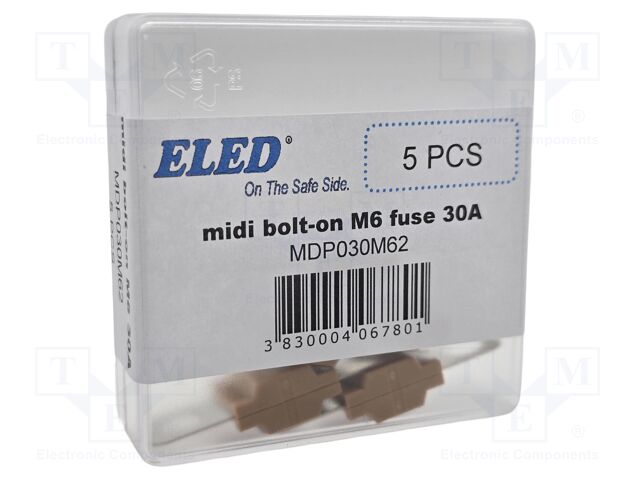 Fuse: fuse; 30A; 58VDC; automotive; 41mm; M6 screw; 41x12x8.24mm