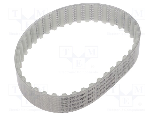Timing belt; T10; W: 25mm; H: 4.5mm; Lw: 400mm; Tooth height: 2.5mm