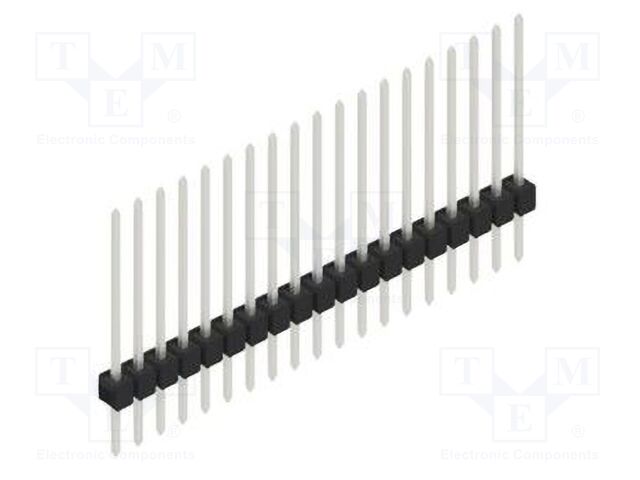 Connector: pin strips; pin header; male; PIN: 19; 2.54mm; THT; 1x19