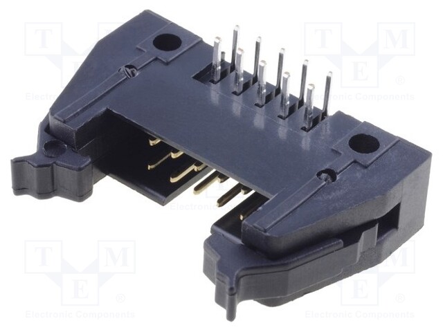 Socket; IDC; male; PIN: 10; angled 90°; THT; gold-plated; 2.54mm