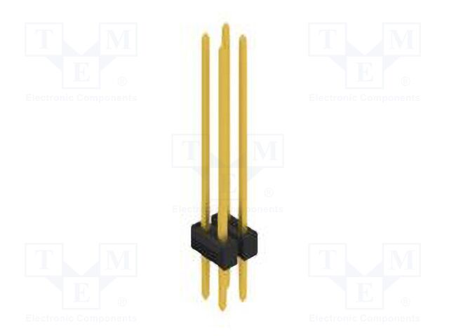 Connector: pin strips; pin header; male; PIN: 4; 2.54mm; THT; 2x2