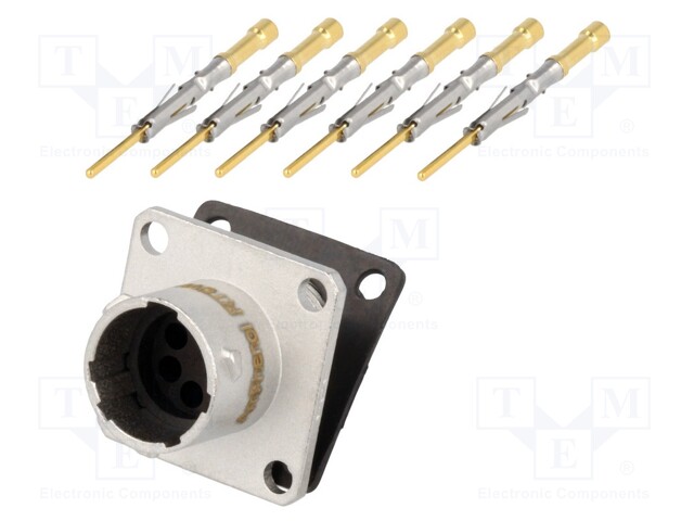 Connector: circular; Series: RT360; socket; male; crimped; PIN: 6