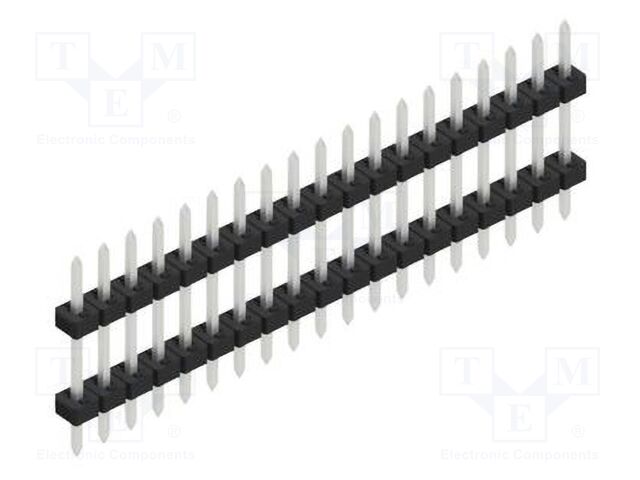 Connector: pin strips; pin header; male; PIN: 19; 2mm; THT; 1x19