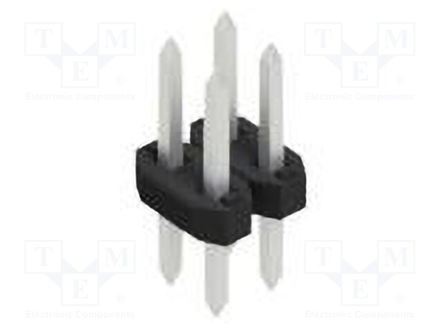 Connector: pin strips; pin header; male; PIN: 4; 2mm; THT; 2x2; 100V