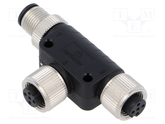 M12 adapter FT-M12B-05F-M12B-05M-K5-0200
