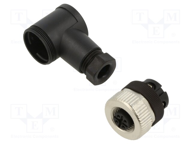 Plug; M12; PIN: 4; female; A code-DeviceNet / CANopen; for cable