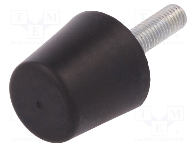 Vibroisolation foot; Ų:38mm; Shore hardness:70±5; 1432N; 164N/mm