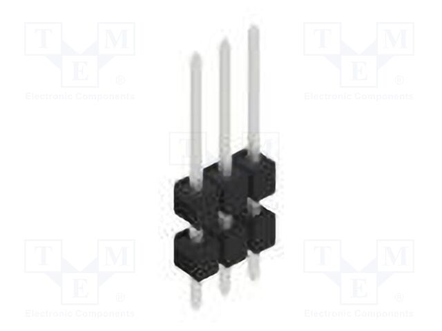 Connector: pin strips; pin header; male; PIN: 3; 2.54mm; THT; 1x3
