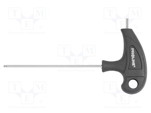 Wrench; hex key,spherical; HEX 8mm; S2 steel; Kind of handle: T