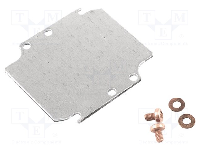 Mounting plate; steel; W: 63.5mm; L: 68.5mm; Series: 1590Z