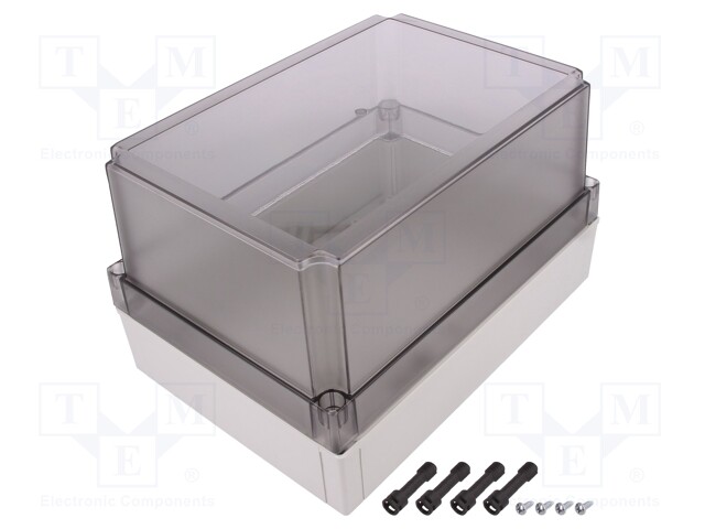 Enclosure: multipurpose; X: 180mm; Y: 255mm; Z: 150mm; MNX; grey; IK08