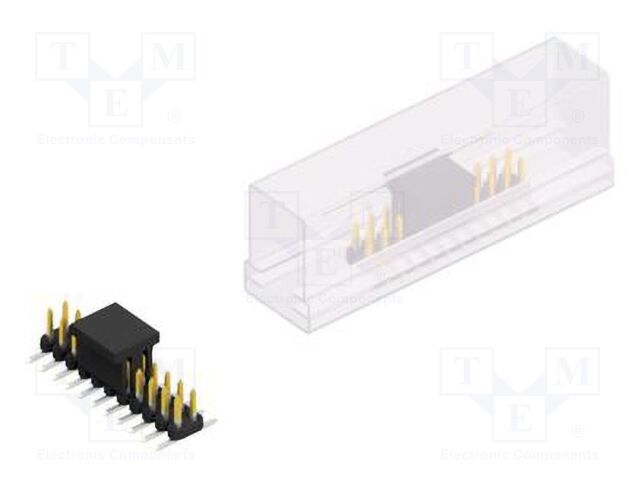 Connector: pin strips; pin header; male; PIN: 22; 2mm; SMT; 2x11