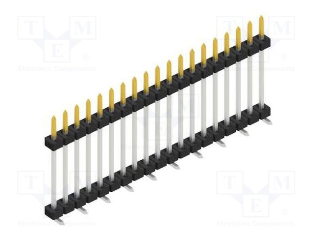 Connector: pin strips; pin header; male; PIN: 19; 2mm; SMT; 1x19