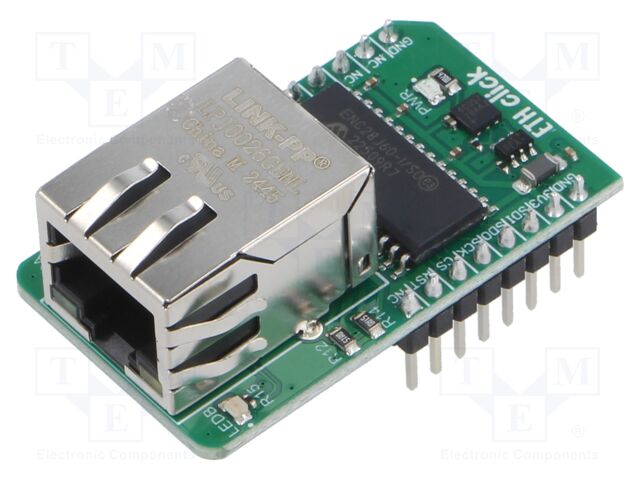 Click board; ETHERNET,interface; GPIO,SPI; ENC28J60; 3.3VDC
