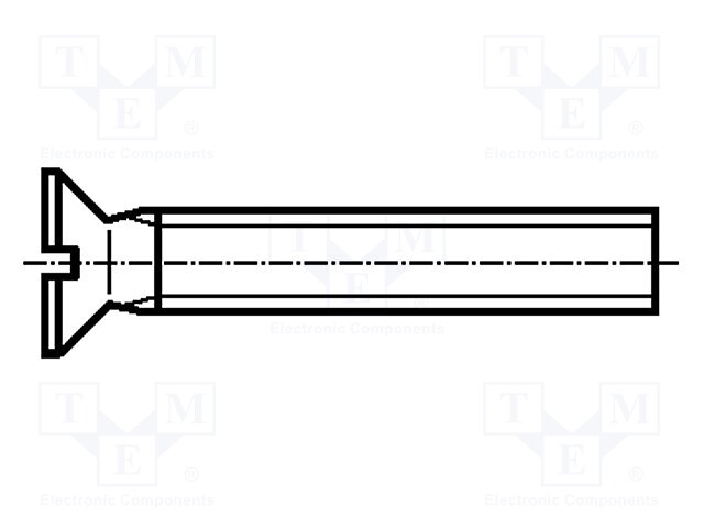 Screw; M3x6; 0.5; Head: countersunk; slotted; 0,8mm; brass; DIN 963A