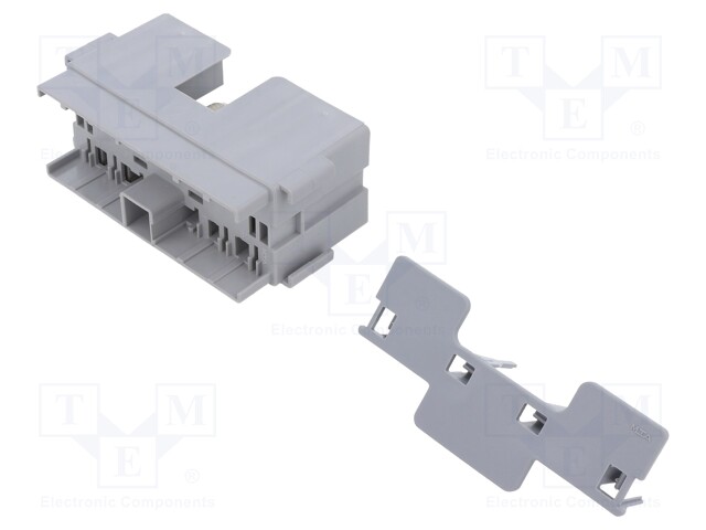Fuse acces: case; 29mm; push-in; Body: grey; ways: 6; Mat: PBT
