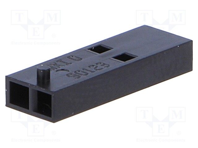 Plug; wire-board; female; C-Grid III; 2.54mm; PIN: 2; w/o contacts